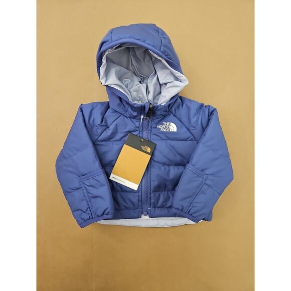 NWT The North Face Baby Reversible Perrito Jacket 0-3 Months Cave Blue - Picture 1 of 4
